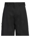 Lanvin Man Shorts & Bermuda Shorts Black Size 32 Cotton, Polyester In Black