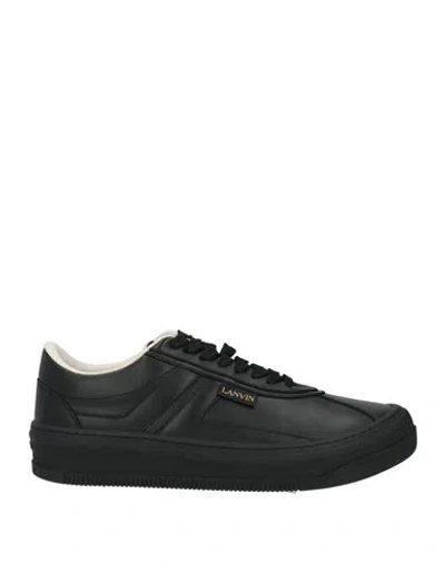 Lanvin Man Trainers Black Size 10 Calfskin