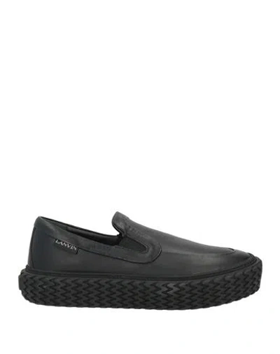 Lanvin Man Sneakers Black Size 7 Calfskin