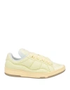 Lanvin Man Sneakers Ivory Size 8 Lambskin, Polyester In White