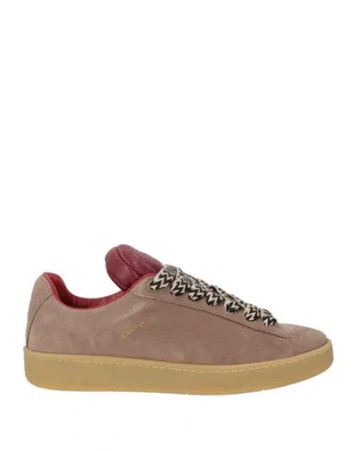 Lanvin Man Sneakers Light Brown Size 10 Calfskin In Black