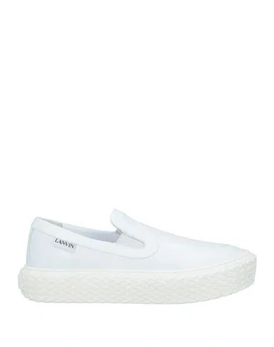 Lanvin Man Sneakers White Size 7 Calfskin