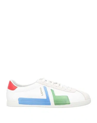 Lanvin Man Sneakers White Size 8 Calfskin