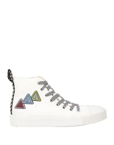 Lanvin Man Sneakers White Size 9 Cotton