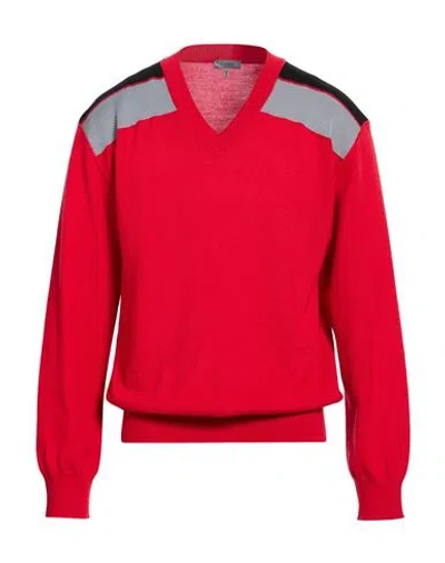 Lanvin Man Sweater Red Size M Wool, Polyamide