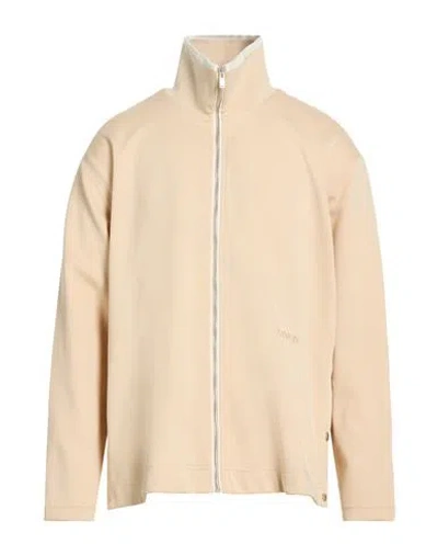 Lanvin Man Sweatshirt Beige Size L Polyester, Cotton, Polyamide In Neutral