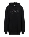 Lanvin Man Sweatshirt Black Size M Cotton In Black