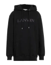 Lanvin Man Sweatshirt Black Size M Cotton In Black