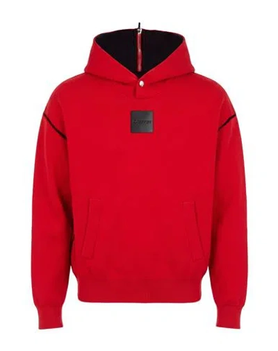 Lanvin Man Sweatshirt Black Size M Virgin Wool, Polypropylene, Polyester In Red
