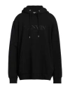 Lanvin Man Sweatshirt Black Size Xl Cotton, Polyester, Elastane