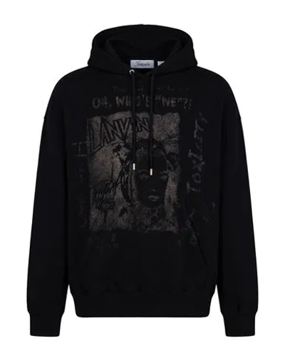 Lanvin Man Sweatshirt Black Size Xxl Cotton