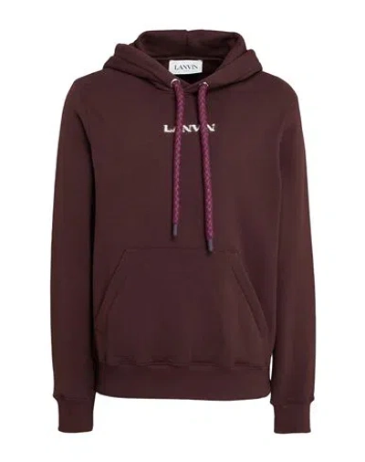 Lanvin Man Sweatshirt Burgundy Size S Cotton In Red