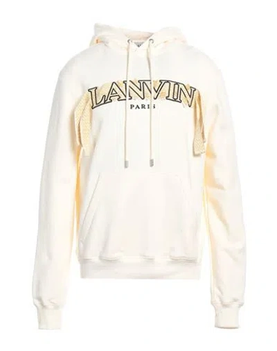Lanvin Man Sweatshirt Ivory Size L Cotton, Polyester In White