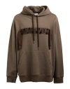 Lanvin Man Sweatshirt Khaki Size M Cotton In Brown