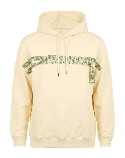 Lanvin Man Sweatshirt Pastel Yellow Size L Cotton In Neutral