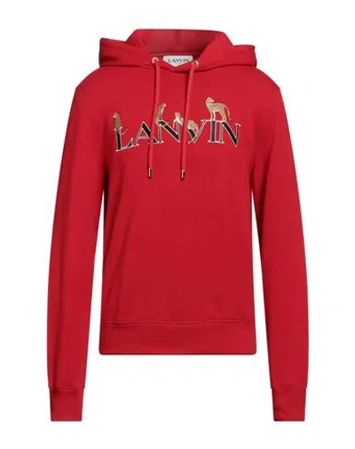 Lanvin Man Sweatshirt Tomato Red Size S Cotton