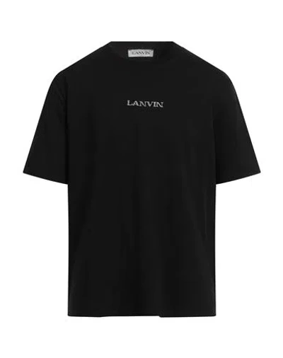 LANVIN LANVIN MAN T-SHIRT BLACK SIZE L COTTON, POLYESTER