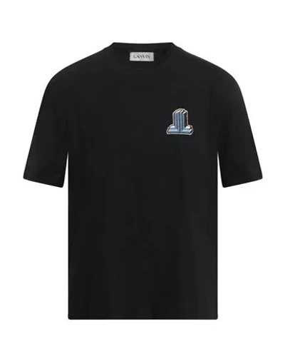 Lanvin Man T-shirt Black Size S Cotton, Polyester