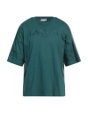 Lanvin Man T-shirt Dark Green Size L Cotton, Polyester