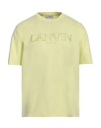 Lanvin Man T-shirt Light Yellow Size M Cotton