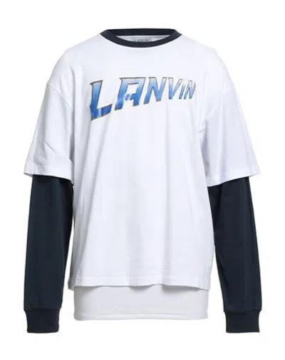 Lanvin Man T-shirt White Size L Cotton