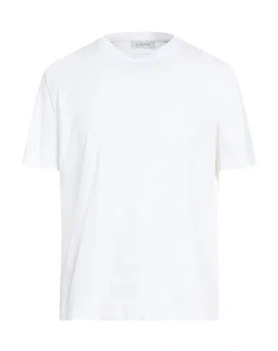 Lanvin Man T-shirt White Size L Cotton, Polyester