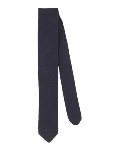 Lanvin Man Ties & Bow Ties Midnight Blue Size - Cashmere