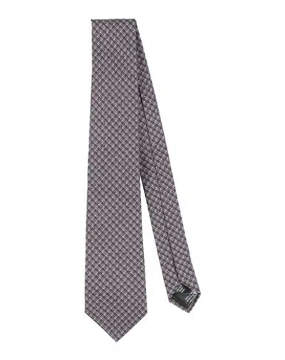 Lanvin Man Ties & Bow Ties Midnight Blue Size - Silk In Gray