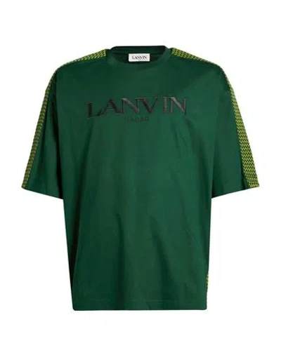 Lanvin Man T-shirt Green Size Xl Cotton