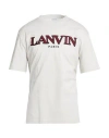 Lanvin Man T-shirt Light Grey Size L Cotton, Polyester In Gray