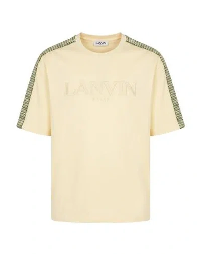 Lanvin Man T-shirt Pastel Yellow Size Xl Cotton In Red