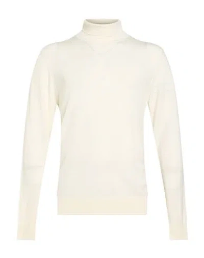 Lanvin Man Turtleneck Ivory Size L Merino Wool In White