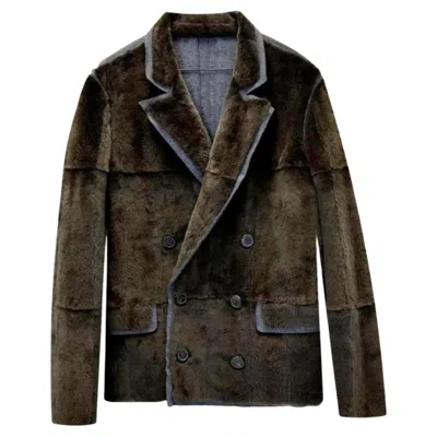 Pre-owned Lanvin Marten Fur Jacket Size 50fr In Black