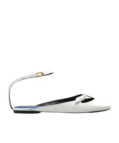 Lanvin Mary Jane Ballet Flats In White