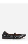 Lanvin Leather Mary Jane Ballerina Shoes In Black