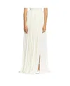 Lanvin Maxi Skirt In Silk Georgette In White