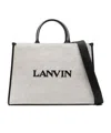 Lanvin Borsa Shopping In & Out Piccola In Tela Bicolor Donna In White