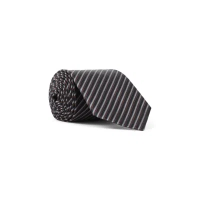 Lanvin Medium Stripes Tie In Grey