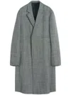 Lanvin Mélange-effect Coat In Grey