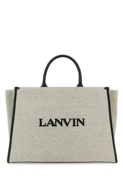 Lanvin Medium In & Out Shopping Handbag In Gray