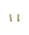 Lanvin Twist Hoop Earrings In Vert De Gris