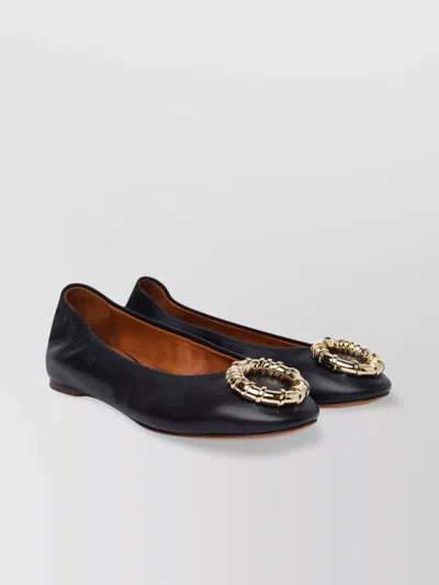 Lanvin 'melodie' Lambskin Ballet Flats In Black