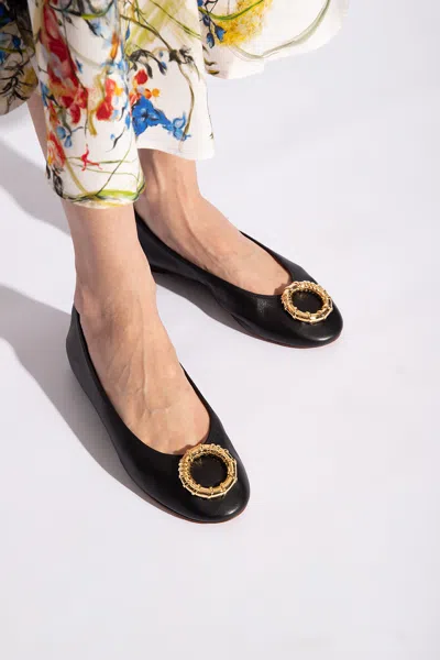 Lanvin ‘melodie' Leather Ballet Flats In Black