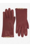 Lanvin Melodie Leather Gloves In Burgundy