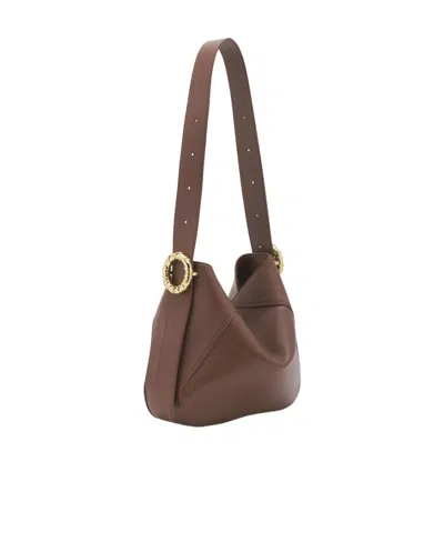 Lanvin Melodie Leather Shoulder Bag In Brown