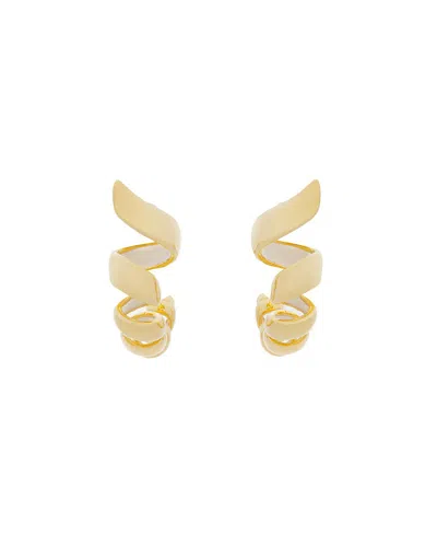 Lanvin Melodie Ribbon Creole Earrings In Gold