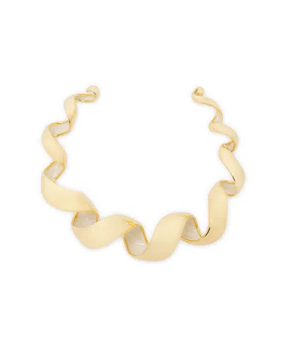 Lanvin Melodie Ribbon Necklace In Gold