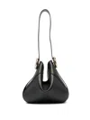 Lanvin Black Leather Melodie Shoulder Bag In Black
