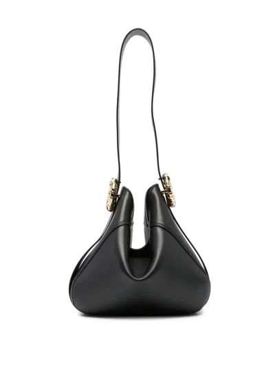 Lanvin Melodie Shoulder Bag In Leather In Black