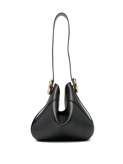 Lanvin Borsa A Spalla Melodie In Pelle Nera Donna In Black